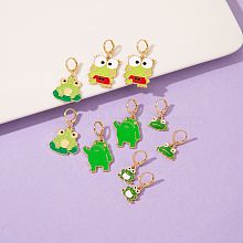 New Fashion Cartoon Frog Earrings Personality Alloy Dripping Oil Cute Color Frog Ear Clip JL8522