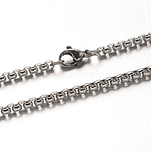304 Stainless Steel Box Chain Necklaces ZB2585